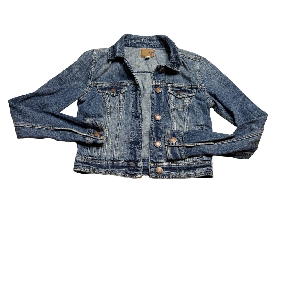 ✨ American Eagle Cropped Denim Jacket‎ XS ✨
